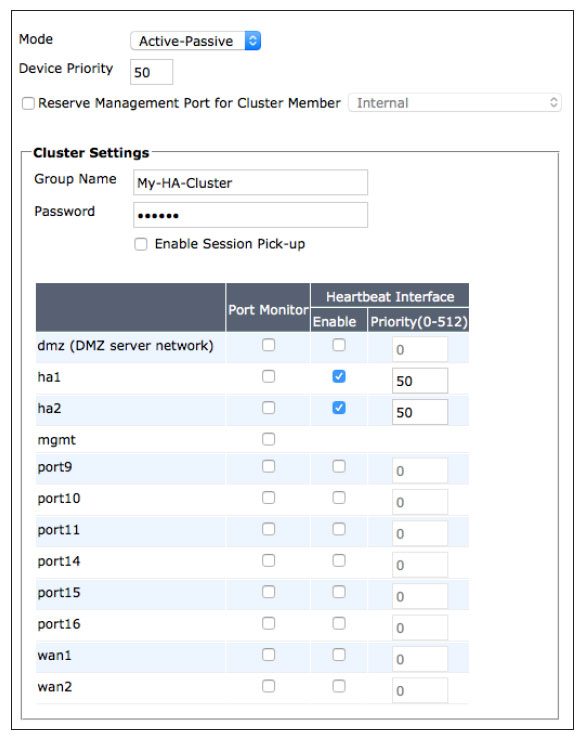 High Availability with Two FortiGates (HA) 3