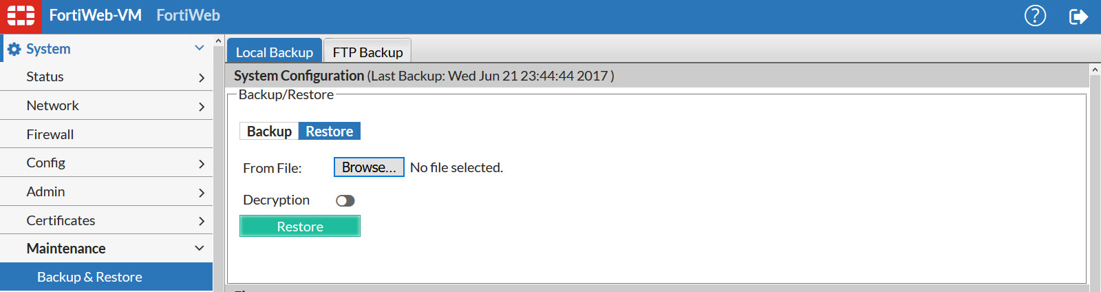 Backup and Restore 1